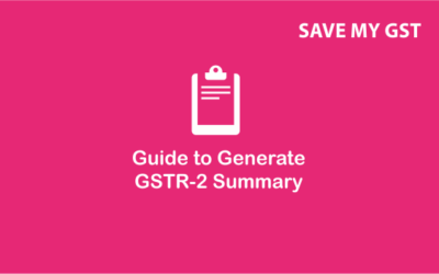 Guide to Generate GSTR2 Summary